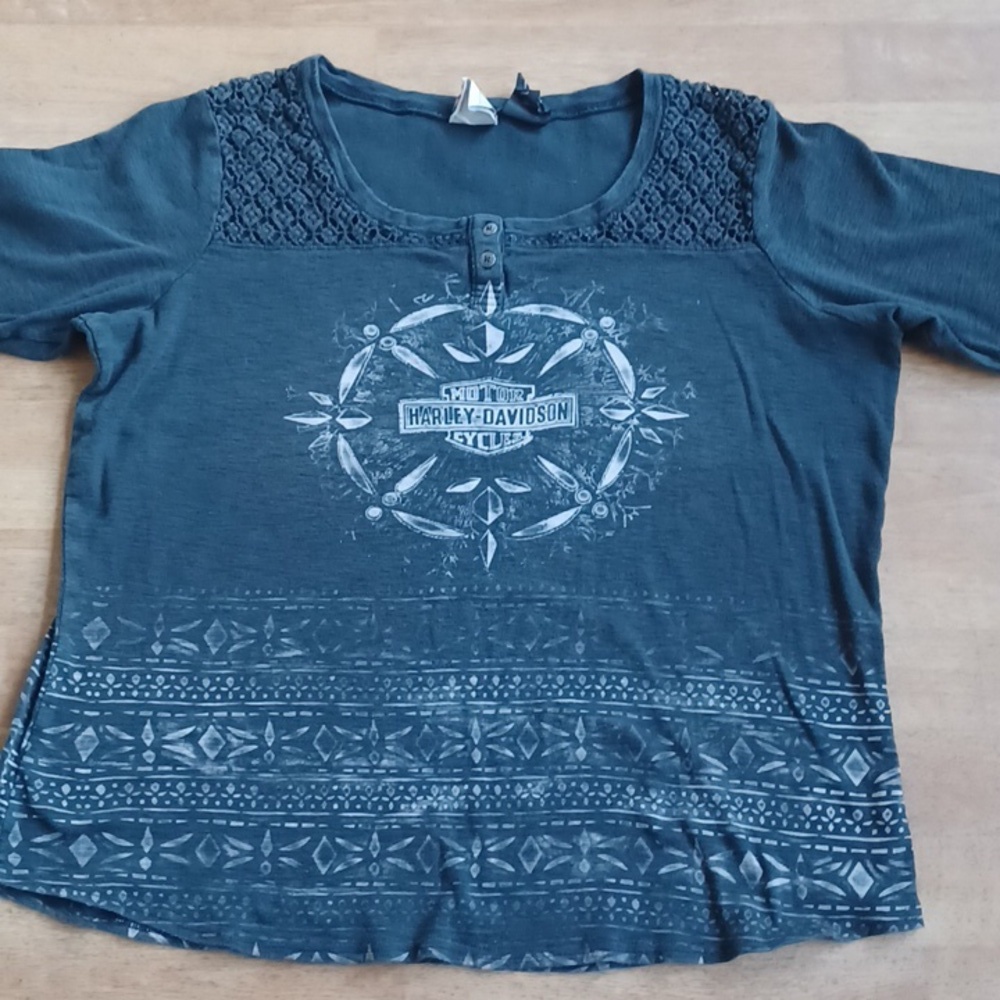 Harley Davidson motorcycle top women's size xlarge black